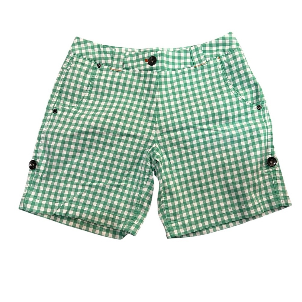 Nike Golf Green Gingham Check Shorts Womens 4